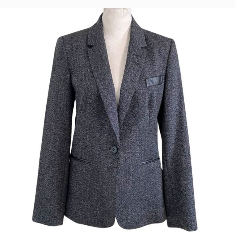 Judith & Charles Blazer with Leather Trim Size 2